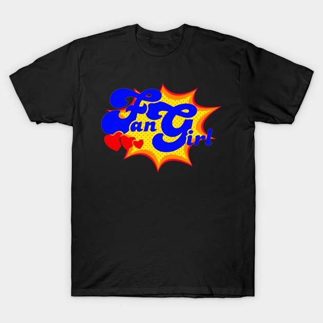 Fan Girl Comic Book Style T-Shirt by AlondraHanley